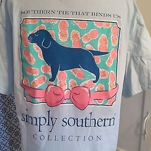 Simply Southern large blue shirt